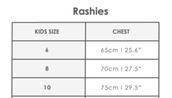 Rashie-sizes